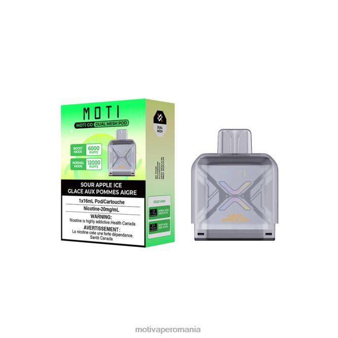 MOTI Go Pro pastă de unică folosință gheață de mere acru NVLL88 MOTI Vape Price