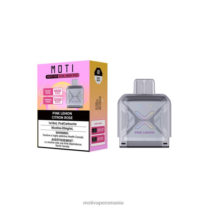 MOTI Go Pro pastă de unică folosință lamaie roz NVLL87 MOTI Vape Pop Romania