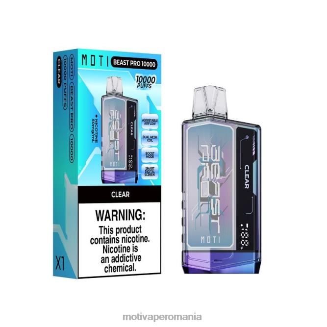 MOTI Beast Pro vapa de unică folosință (5%, 10000 pufuri) clar NVLL41 MOTI Vape Bucharest