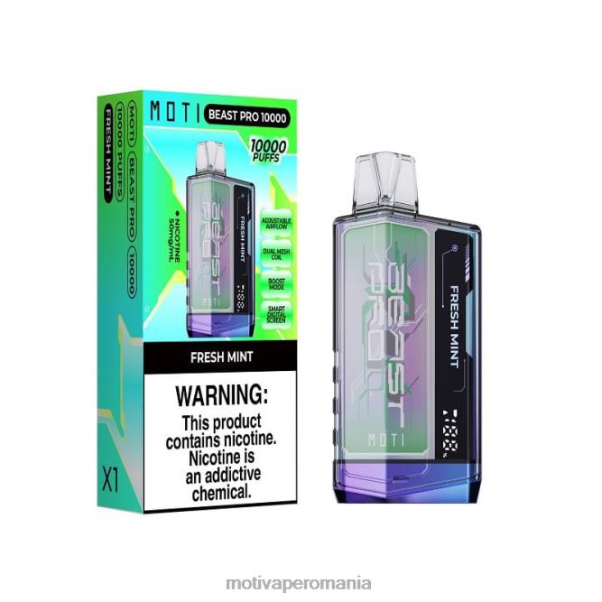 MOTI Beast Pro vapa de unică folosință (5%, 10000 pufuri) menta proaspata NVLL44 MOTI Vape Disposable