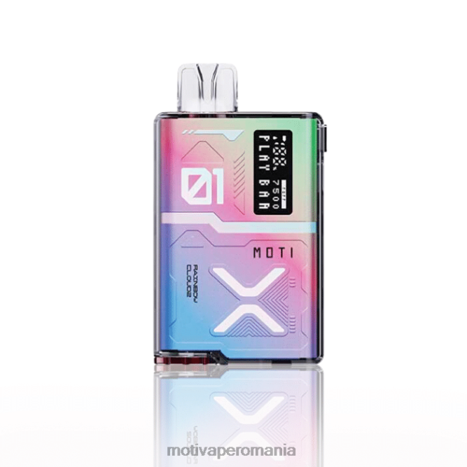 MOTI Play Bar 7500 de vaporizare de unică folosință (5%, 7500 pufuri) curcubeu cloudz NVLL57 MOTI Vape Pop Romania