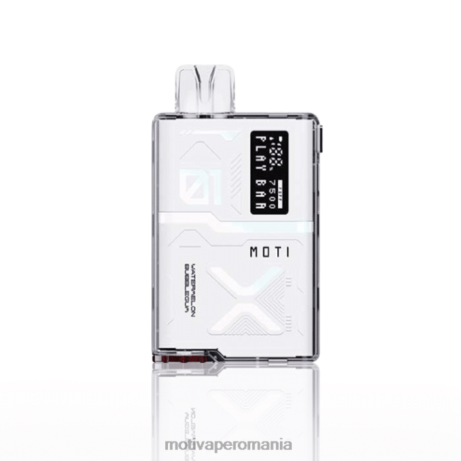 MOTI Play Bar 7500 de vaporizare de unică folosință (5%, 7500 pufuri) gumă de pepene verde NVLL53 MOTI Vape Instructions