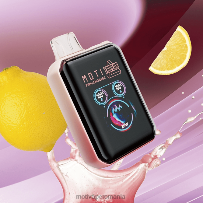 MOTI Triplus 20.000 de vapori de unică folosință (5%, 20.000 pufuri) limonadă roz NVLL8 MOTI Vape Price